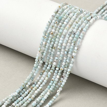 Природные ларимар бисер нитей, граненые, круглые