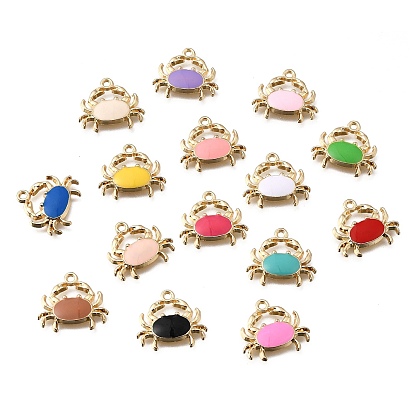 Подвески из эмали и сплава, крабовые прелести, золотые