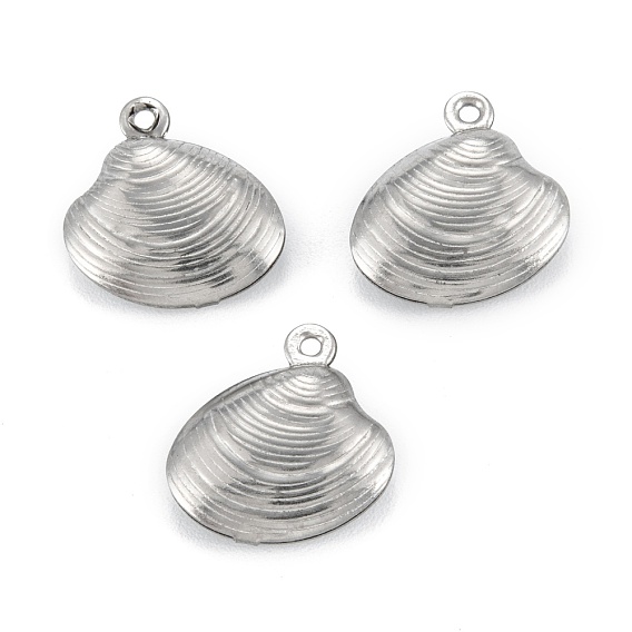 316 Surgical Stainless Steel Charms, Shell