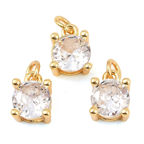 Латунь с кубическими цирконами, круглые подвески, без свинца и без кадмия, стойки покрытие, долговечный