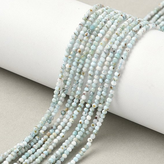 Природные ларимар бисер нитей, граненые, круглые