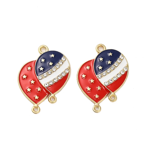 День независимости сплав эмаль американский флаг воздушный шар люстра компоненты ссылки, с кристально горный хрусталь, золотые