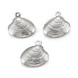 316 Surgical Stainless Steel Charms, Shell
