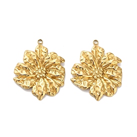 304 подвески из нержавеющей стали, цветок, ионное покрытие (ip)