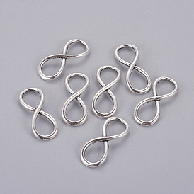 Tibetan Style Alloy Infinity Links/Connectors, Cadmium Free & Lead Free, 12x30x2mm, Hole: 12x8mm, about 689pcs/1000g