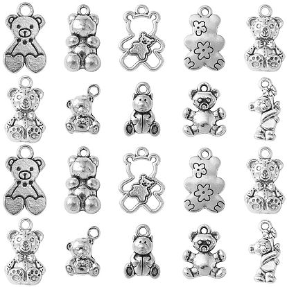 100 шт 10 стили подвески из сплава в тибетском стиле, нести прелести