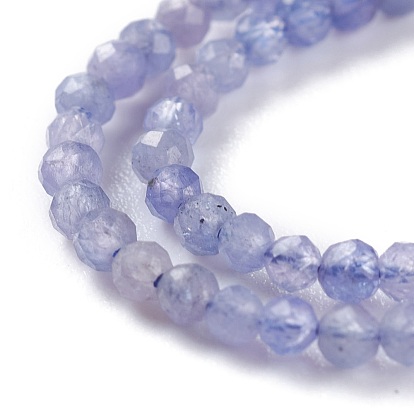 Natural Tanzanite Beads Strands, Round, Faceted