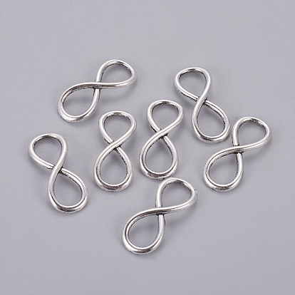 Tibetan Style Alloy Infinity Links/Connectors, Cadmium Free & Lead Free, 12x30x2mm, Hole: 12x8mm, about 689pcs/1000g