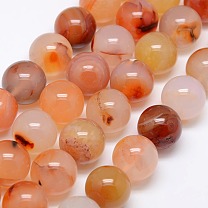 Natural Carnelian Beads Strands, Round