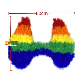 Rainbow Color Mini Doll Angel Wing Feather, for DIY Moppet Makings Kids Photography Props Decorations Accessories