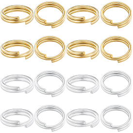 80шт. 2 цвета латунные разъемные кольца, без свинца и без кадмия, кольца с двойной петлей