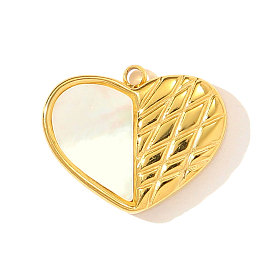304 из нержавеющей стали подвески оболочки, сердце прелести, ионное покрытие (ip), реальный 18 k позолоченный