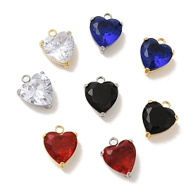 304 Stainless Steel Rhinestone Pendants, Heart