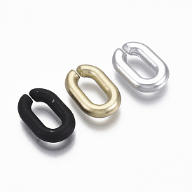 Окрашенные распылением пластиковые соединительные кольца ccb, разъемы для быстрой связи, для изготовления ювелирных кабельных цепей, овальные