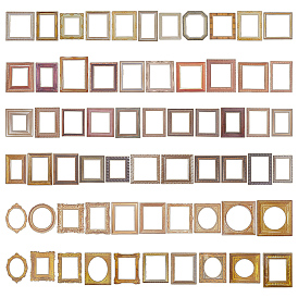 6 Sets 6 Stile selbstklebende Fotorahmen-Aufkleber aus Papier, für DIY-Fotoalbum-Tagebuch-Sammelalbum-Dekoration