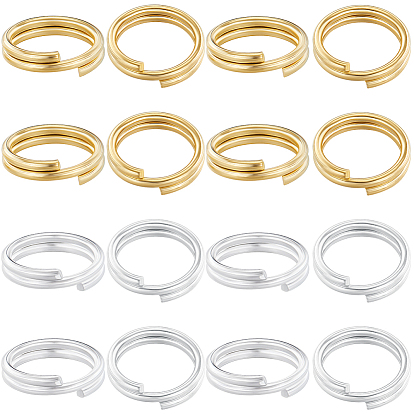 80шт. 2 цвета латунные разъемные кольца, без свинца и без кадмия, кольца с двойной петлей