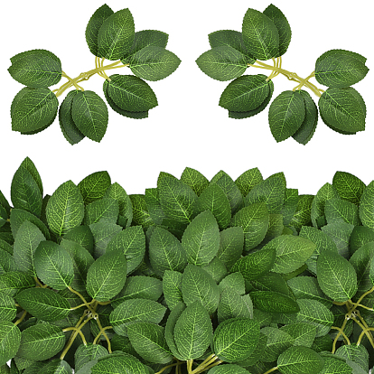 50 шт. искусственные лепестки роз из пластика и ткани со стеблями, для букета своими руками, цветочный венок, гирлянды, аксессуары