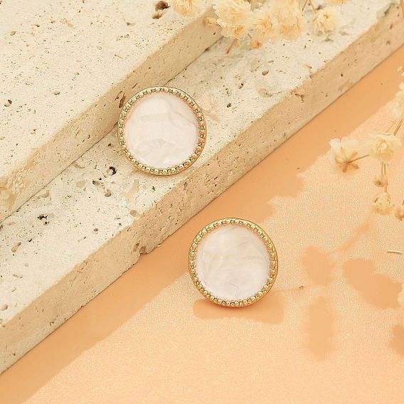 Сплав эмаль серьги, плоско-круглые