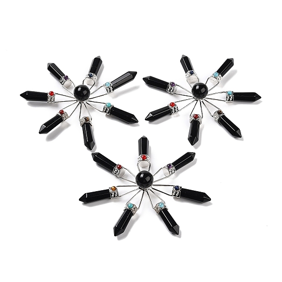 Драгоценный камень 7 генератор энергии точек чакры, исцеляющий хрустальный камень рейки