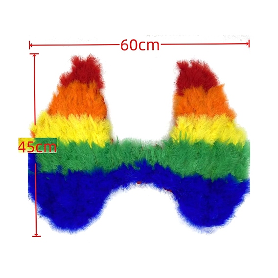Мини-кукла цвета радуги с крыльями ангела и перьями, Реквизит для детской фотосъемки, украшения, аксессуары