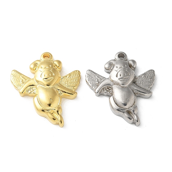 304 подвески из нержавеющей стали, ионное покрытие (ip), свинья с подвесками в виде крыльев