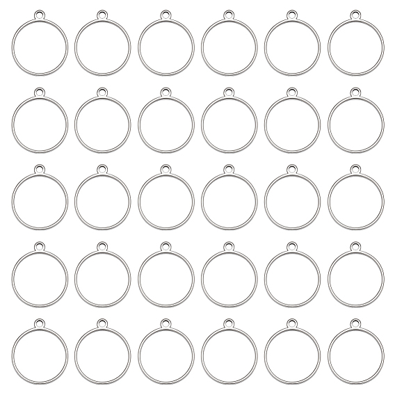 30Подвески из нержавеющей стали, открытая задняя панель, кольцо