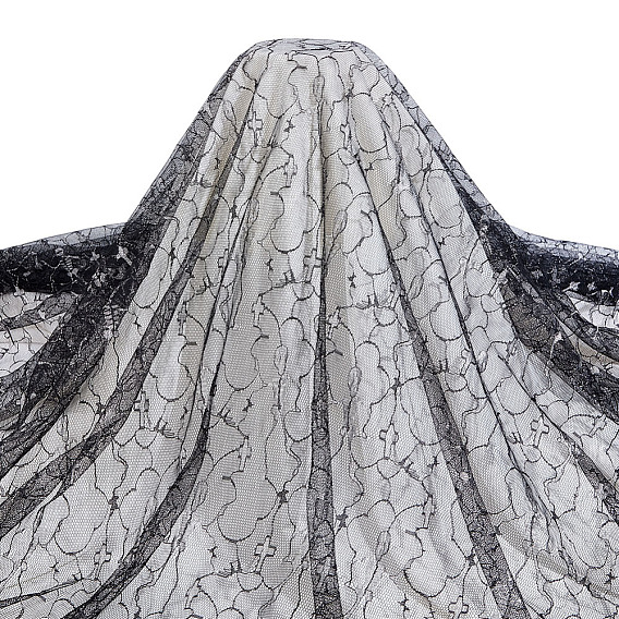 Полиэстеровая сетчатая ткань на тему Хэллоуина, аксессуары для одежды для свадебного платья, накрест