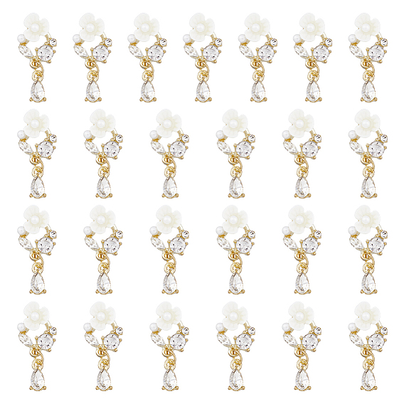 Цветок сплава кабошоны, с пластиковой фурнитурой, ногтей декоративные аксессуары