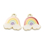 Alloy Enamel Pendants, for DIY Accessories, Rainbow, Light Gold, Lead Free & Cadmium Free