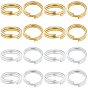 80шт. 2 цвета латунные разъемные кольца, без свинца и без кадмия, кольца с двойной петлей