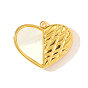 304 из нержавеющей стали подвески оболочки, сердце прелести, ионное покрытие (ip), реальный 18 k позолоченный