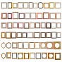 6 Sets 6 Styles Paper Self-Adhesive Photo Frame Stickers, for DIY Photo Album Diary Scrapbook Decoration
