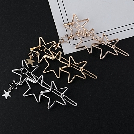 Alloy Hollow Geometric Hair Pin, Ponytail Holder Statement, Hair Accessories for Women, Star