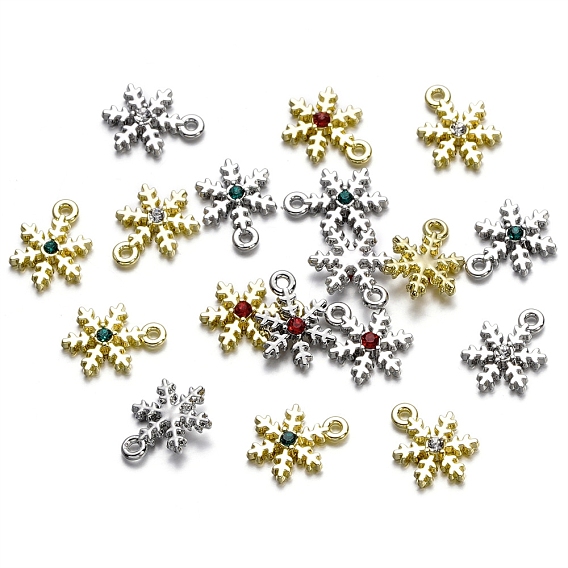 Сплав с подвесками из горного хрусталя, снежинка