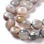 Natural Dyed Fire Crackle Agate Beads Strands, Faceted, Flat Round