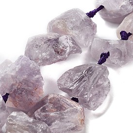 Raw Rough Natural Amethyst Beads Strands, Nuggets