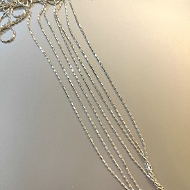925 Ovale Kugelketten aus Sterlingsilber, ungeschweißte