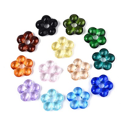 Бусины лэмпворк , бусины с большим отверстием, цветок