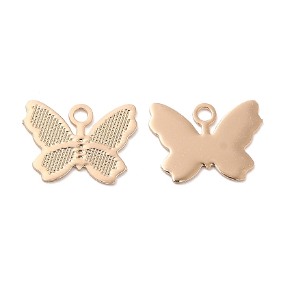 Long-Lasting Plated Brass Pendants, Butterfly Charm