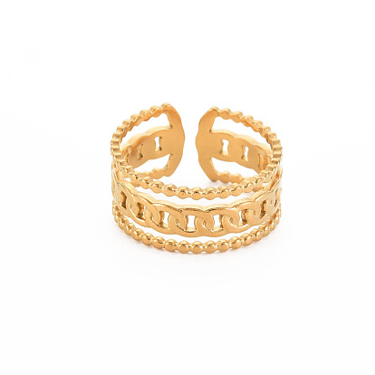 304 открытая манжета в форме цепочки из нержавеющей стали для женщин