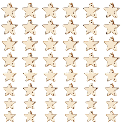 80шт 4 стиль латунные бусины, звезда