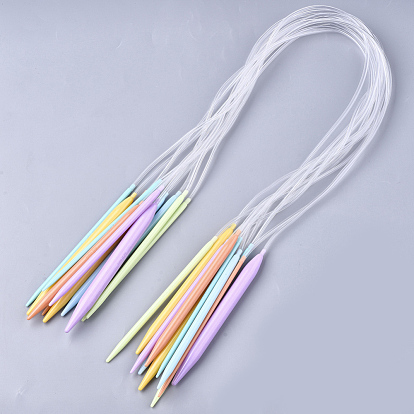ABS Plastic Circular Knitting Needles, with PVC Wire