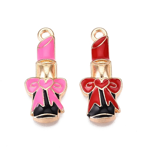 Стойки обшивки сплава эмали подвески, без кадмия, без никеля и без свинца, золотой свет, помада с подвеской в виде банта