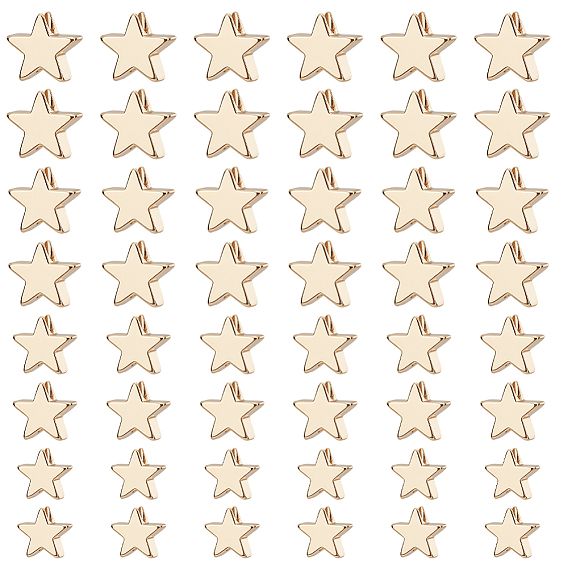 80шт 4 стиль латунные бусины, звезда