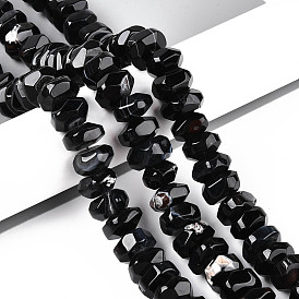 Природный агат бисер нитей, окрашенные, граненые, рондель