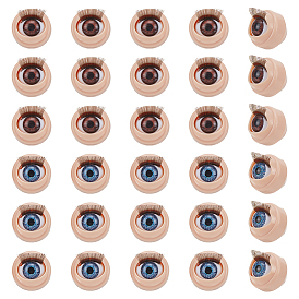 16 пары 2 стили кукла из пресса поделка мультфильм подвижный глаз, круглый с ресничкой, для шитья кукол своими руками мягкие игрушки