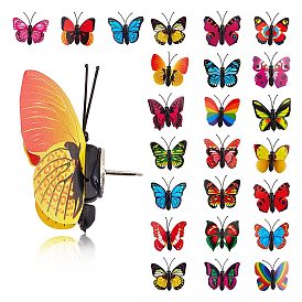 Gorgecraft 60Pcs PVC Butterfly Push Pins, Map Tacks Marking Pins, for Photos Wall, Maps, Bulletin Board or Corkboards