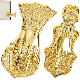 2 шт. 2 стили, закладка-закладка в форме руки из сплава, с бархатными мешочками из поликарбоната