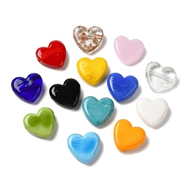  Handmade Lampwork Beads, Heart