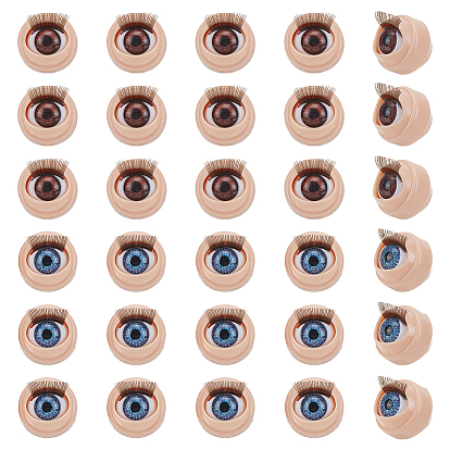 16 пары 2 стили кукла из пресса поделка мультфильм подвижный глаз, круглый с ресничкой, для шитья кукол своими руками мягкие игрушки